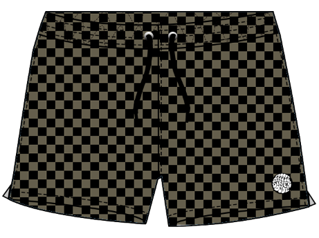 Pre-Order (Ship the week of 3/25) Black Checkered Swim Trunks