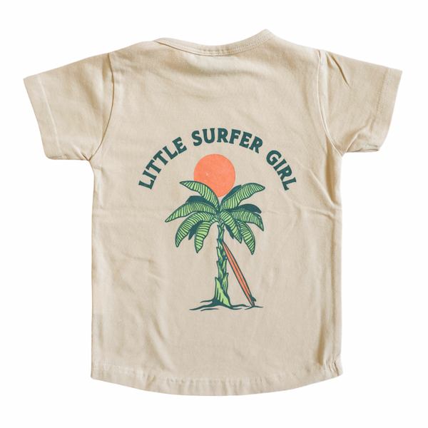 Little Surfer Girl Tropical Getaway Toddler Tee