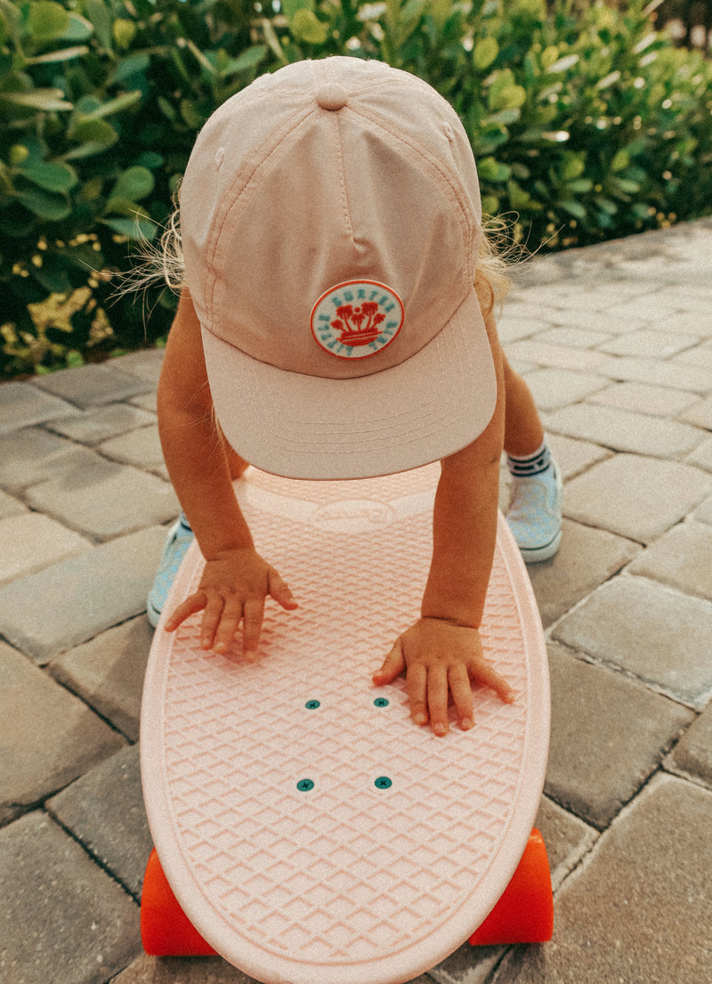 Little Surfer Girl Pink Nylon Cap