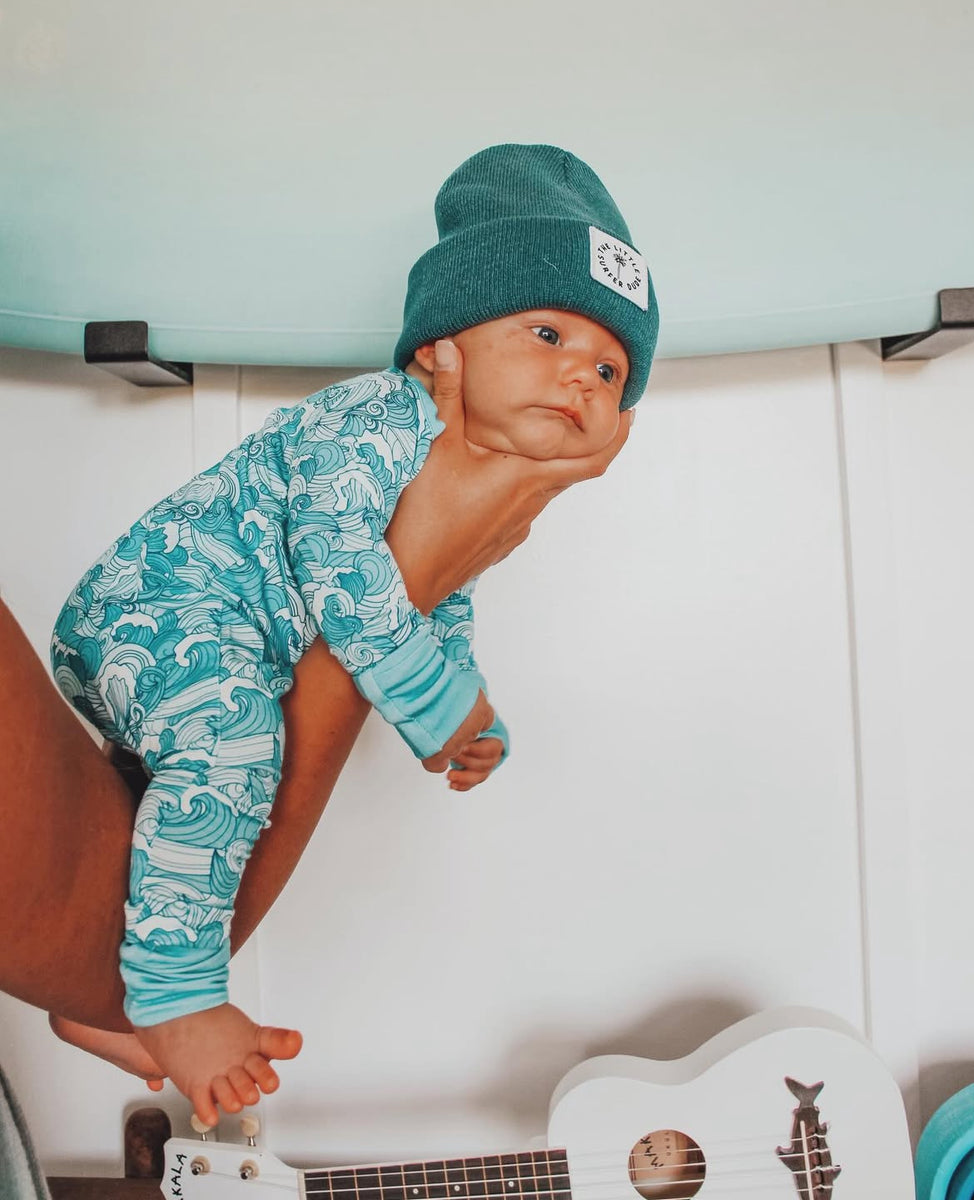 Waves Bamboo Zip Romper – The Little Surfer Dude
