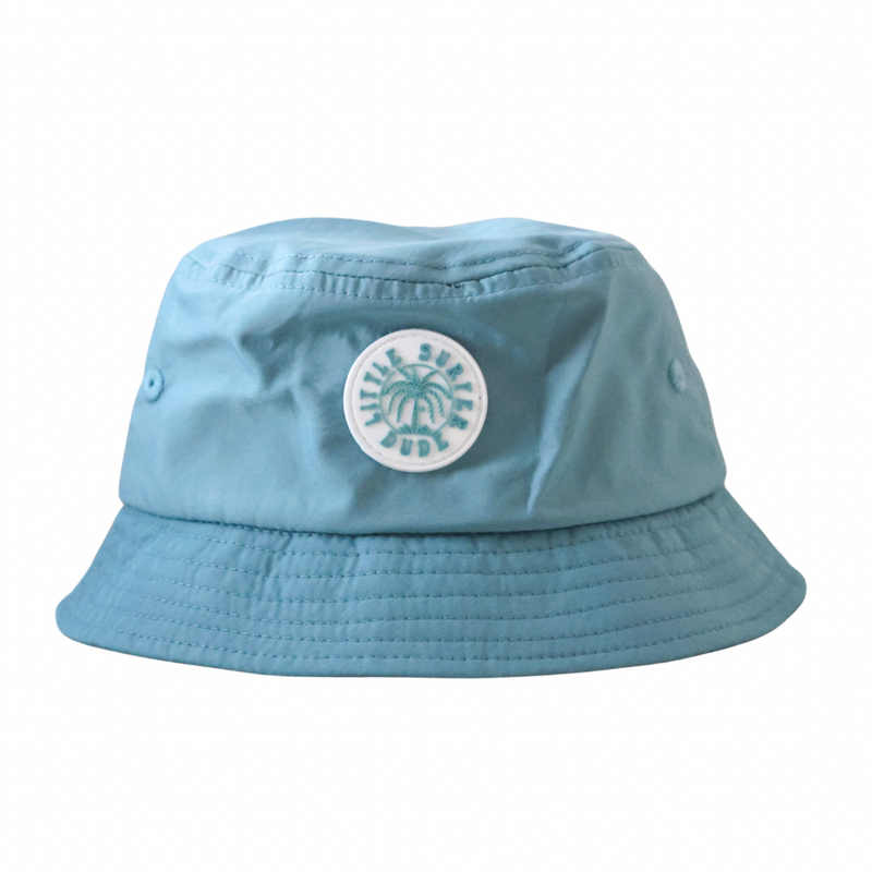 Little Surfer Dude Blue Nylon Bucket Hat