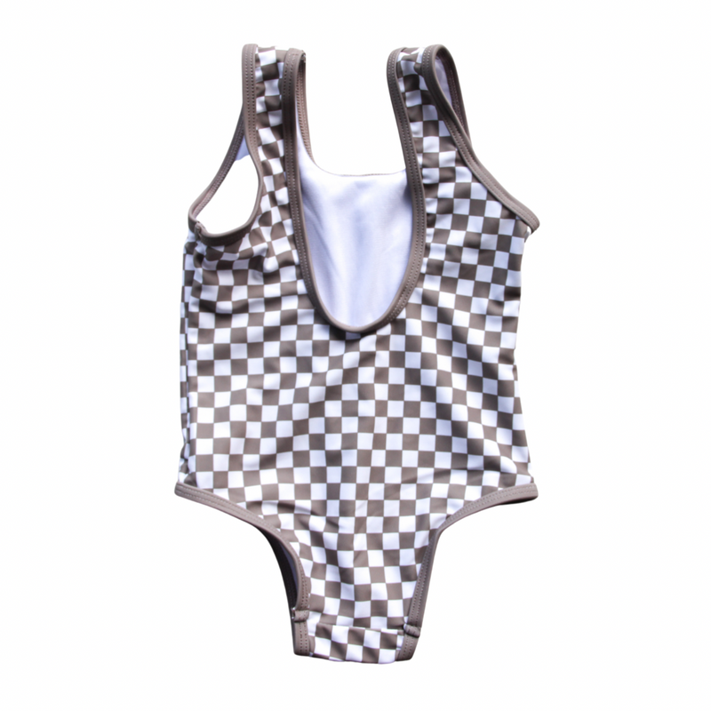 Checkered Girl Swim One-piece