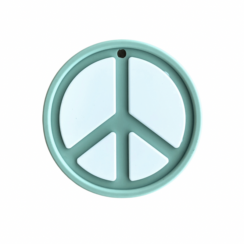 GREEN PEACE SIGN Teether