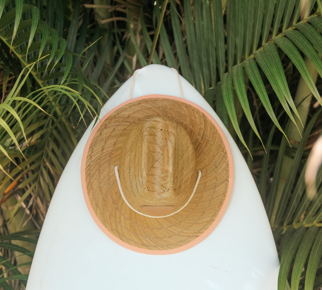 LITTLE SURFER GIRL PINK BABY STRAW HAT The Little Surfer Dude